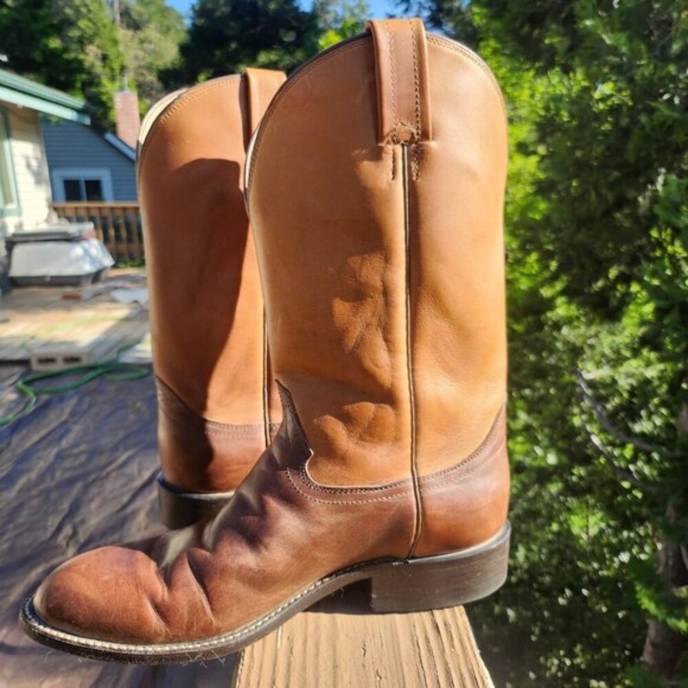 Hondo boots size 9D brown/camel tan leather - Picture 2 of 11